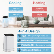 15,000 BTU Smart Portable AC with Heating