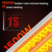 1500W Standing Electric Heater with Double-sided Heating