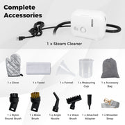 1500W Portable Steam Cleaner with 34 oz Water Tank-White
