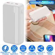 20000mAh PD22.5W Fast Charging Power Bank Fast Charger Portable Phone Charger with Type-C USB Cable Fit For IOS Phone 15/14 Samsung Galaxy S24 And Mor
