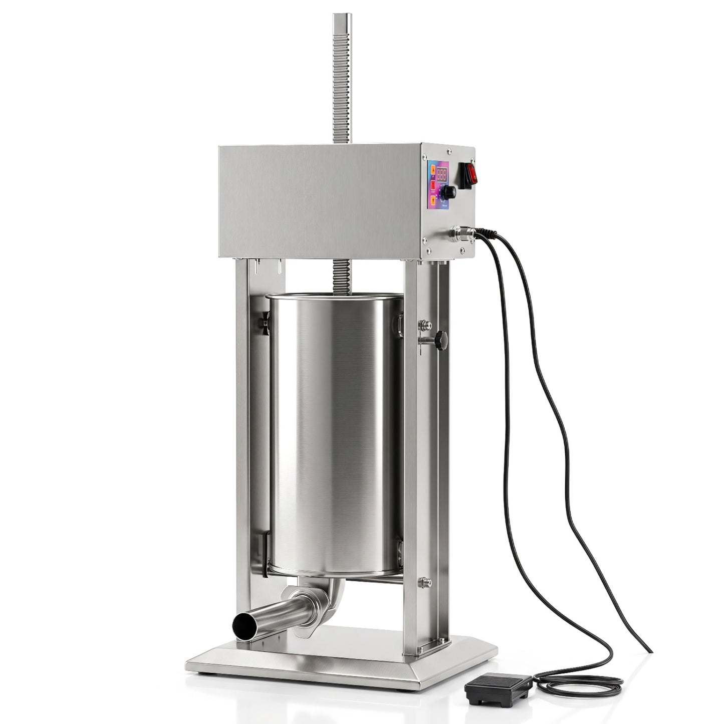 15L Electric Sausage Stuffer with 4 Tubes & Foot Pedal