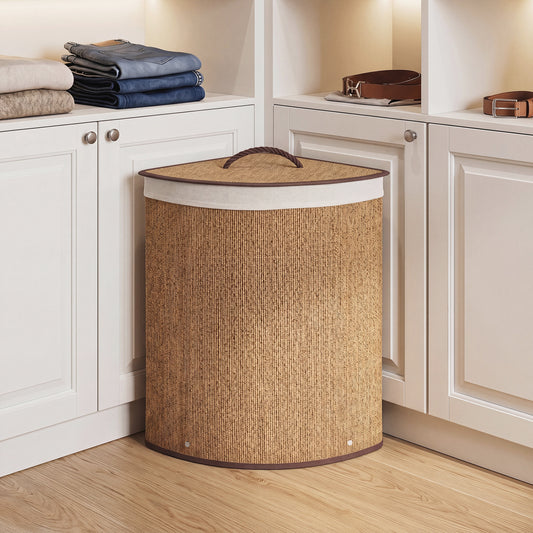 15 Gallon Bamboo Laundry Hamper with Removable Liner