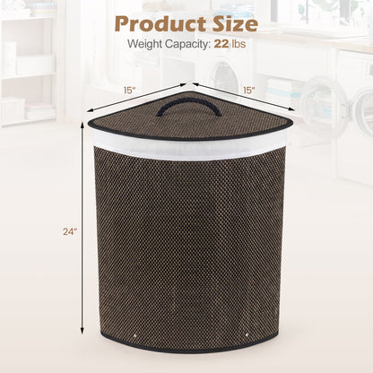 15 Gallon Bamboo Laundry Hamper with Removable Liner