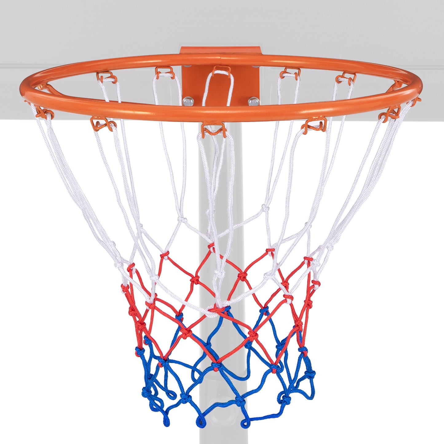 15 Inch Basketball Rim Goal Replacement with All Weather Net and Mounting Hardware
