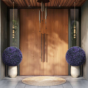 15 Inch Round Artificial Plant Boxwood Topiary Balls Set of 2 for Indoor Outdoor-Purple