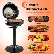 1600W Electric BBQ Grill with Removable Non-Stick Warming Rack