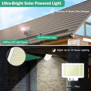 Solar Powered Flood Light Solar IP65 Waterproof Motion Sensor Wall Lamp