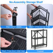 3-Tier Foldable Storage Shelf