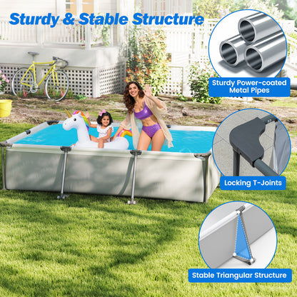 690/978/1158/1617 Gal Outdoor Family Swimming Pool with Metal Frame-10 ft