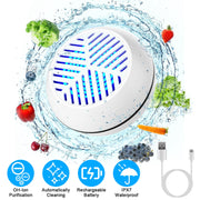 Portable Fruit Vegetable Washing Machine IPX7 Waterproof Rechargeable Fruit Cleaner