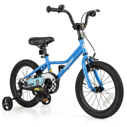 14 Inch Kids Bike with Removable Training Wheels for Aged 3-5 Years Old - 7 Years Old