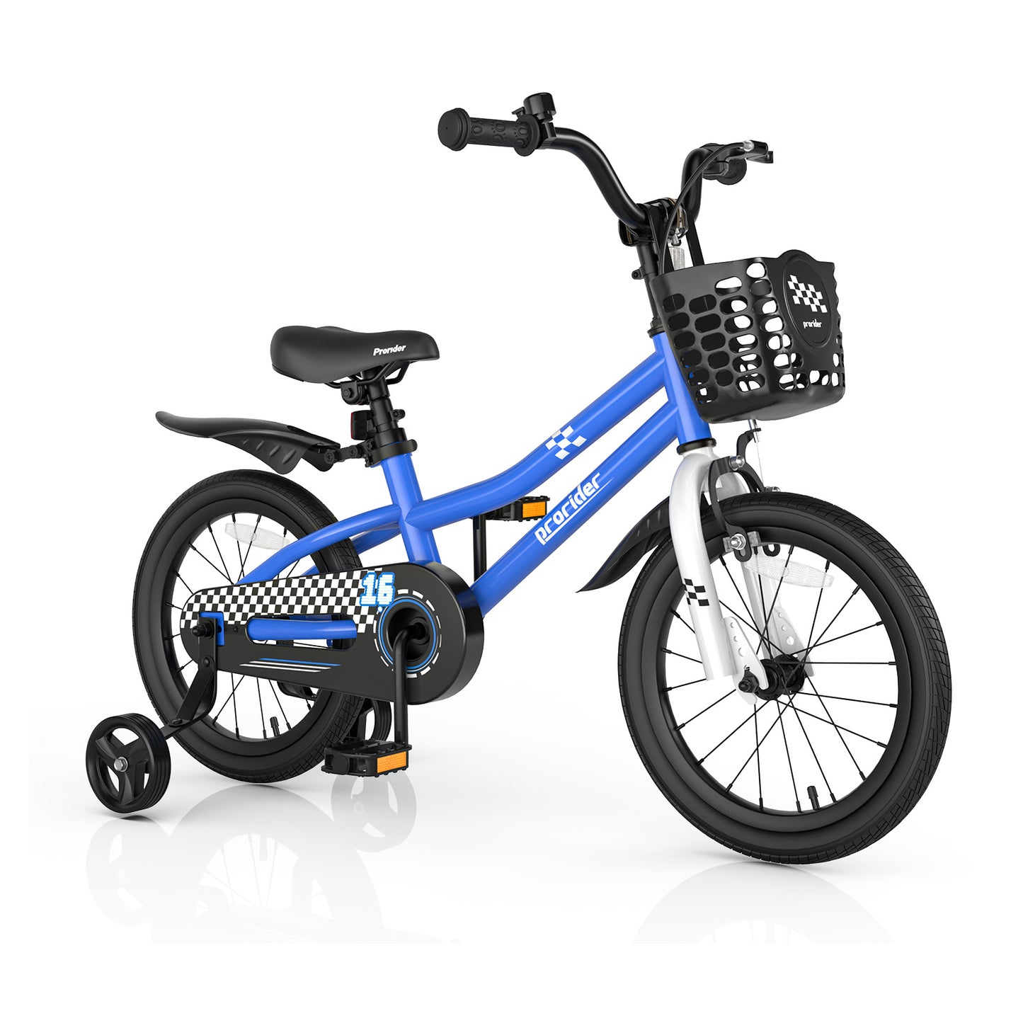 16 Inch Kids Bike with Removable Training Wheels-Blue - Navy
