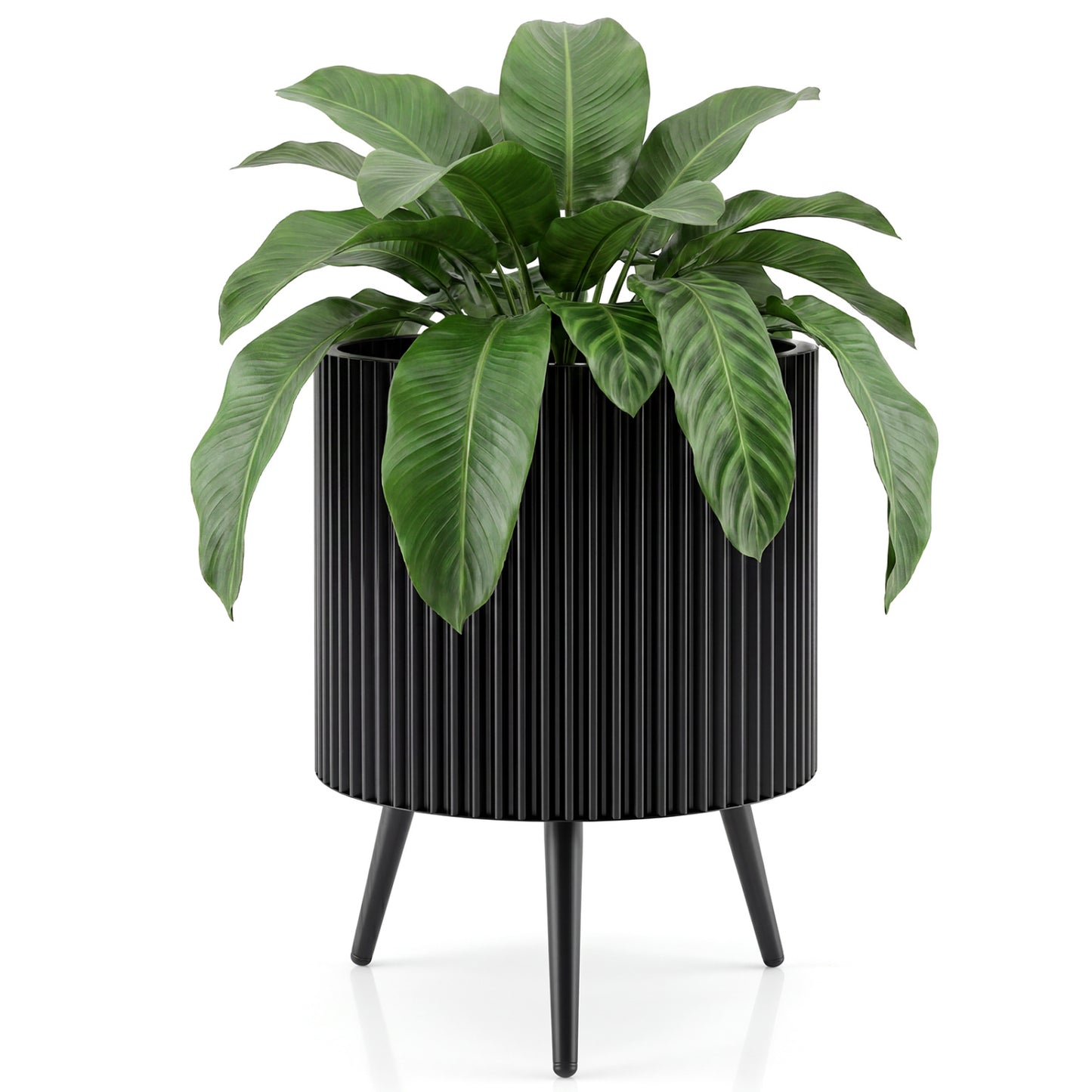 20-Inch Raised Metal Planter with Stand and Drainage Holes