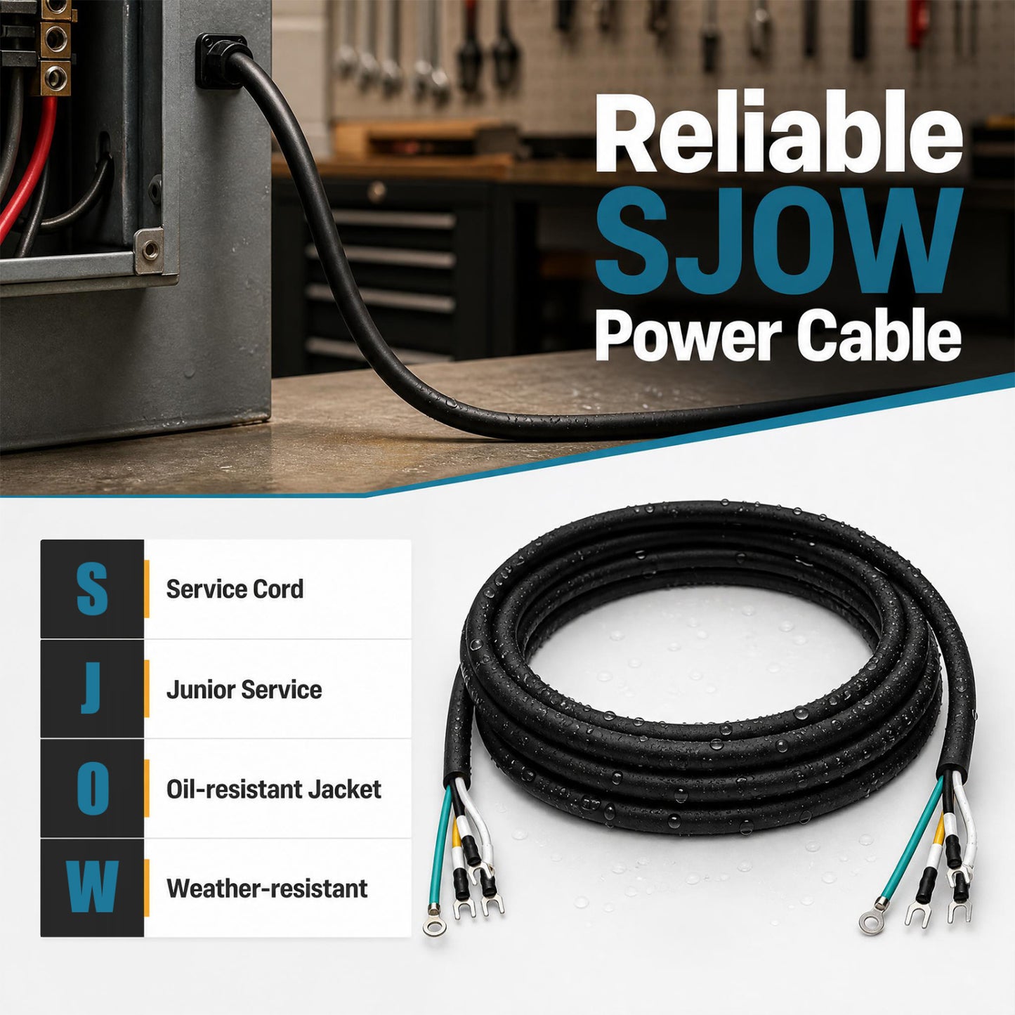 19 FT 16 AWG 4 Conductor Mini Split AC Communication Wire