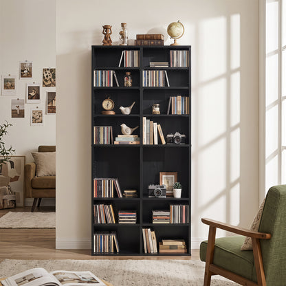16 Compartment CD Storage Unit with Adjustable Shelves 54"