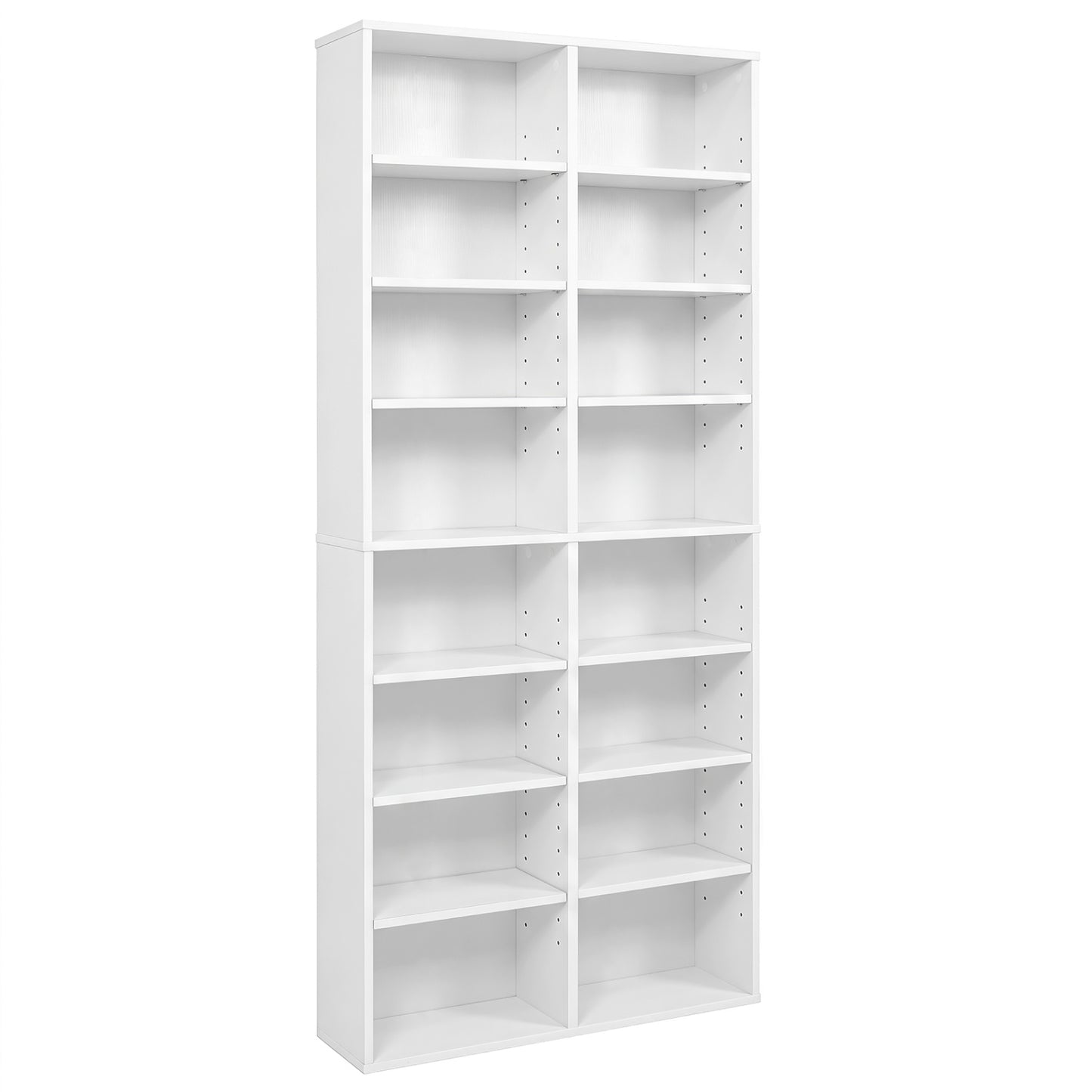 16 Compartment CD Storage Unit with Adjustable Shelves 54"