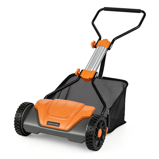 16-Inch Push Reel Lawn Mower with 8-Gallon Grass Catcher