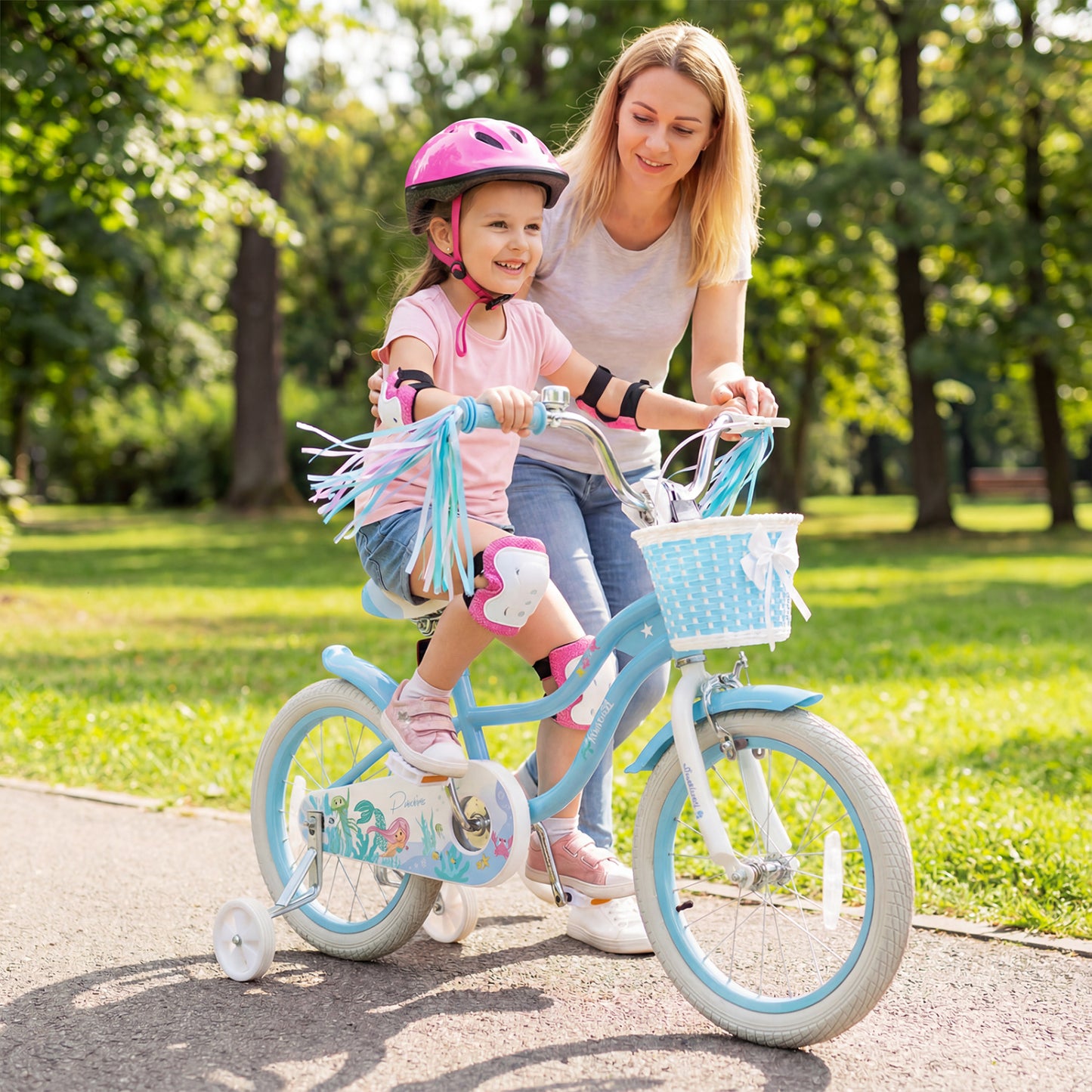 Kids Bike 12-20 Inch with Training Wheels & Basket