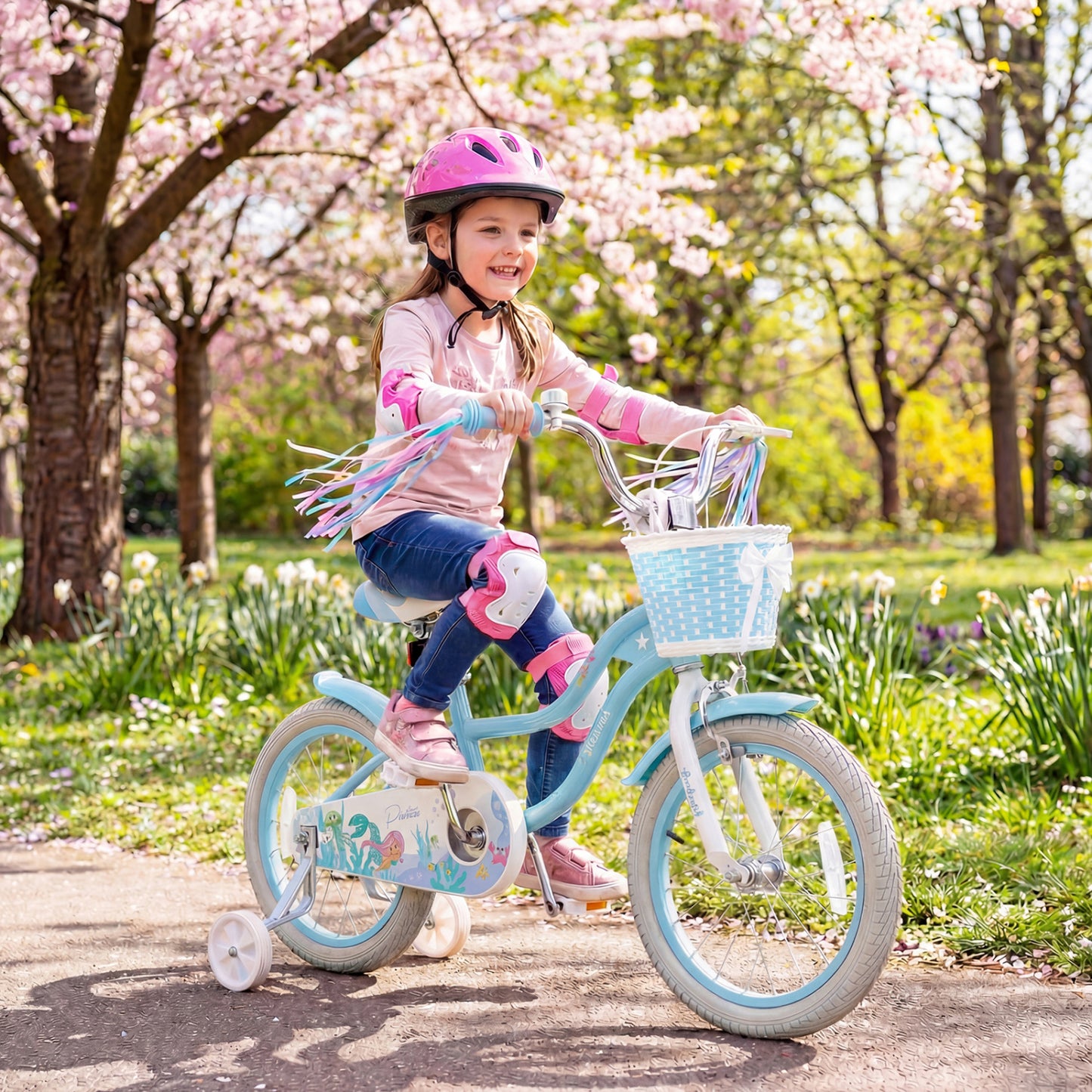 Kids Bike 12-20 Inch with Training Wheels & Basket
