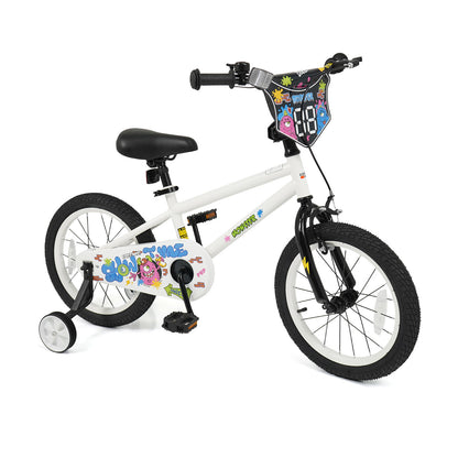Kids Bike with Training Wheels 12-18 Inch White