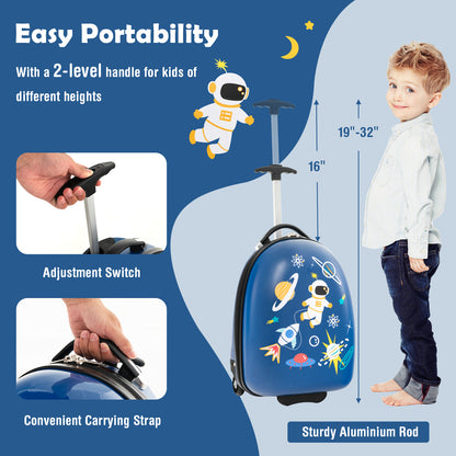 16 Inch Kids Carry-On Luggage Hard Shell Suitcase with Wheels