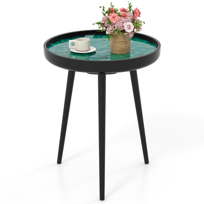 Sea Shell End Table with Tray Top - Mid-Century Modern