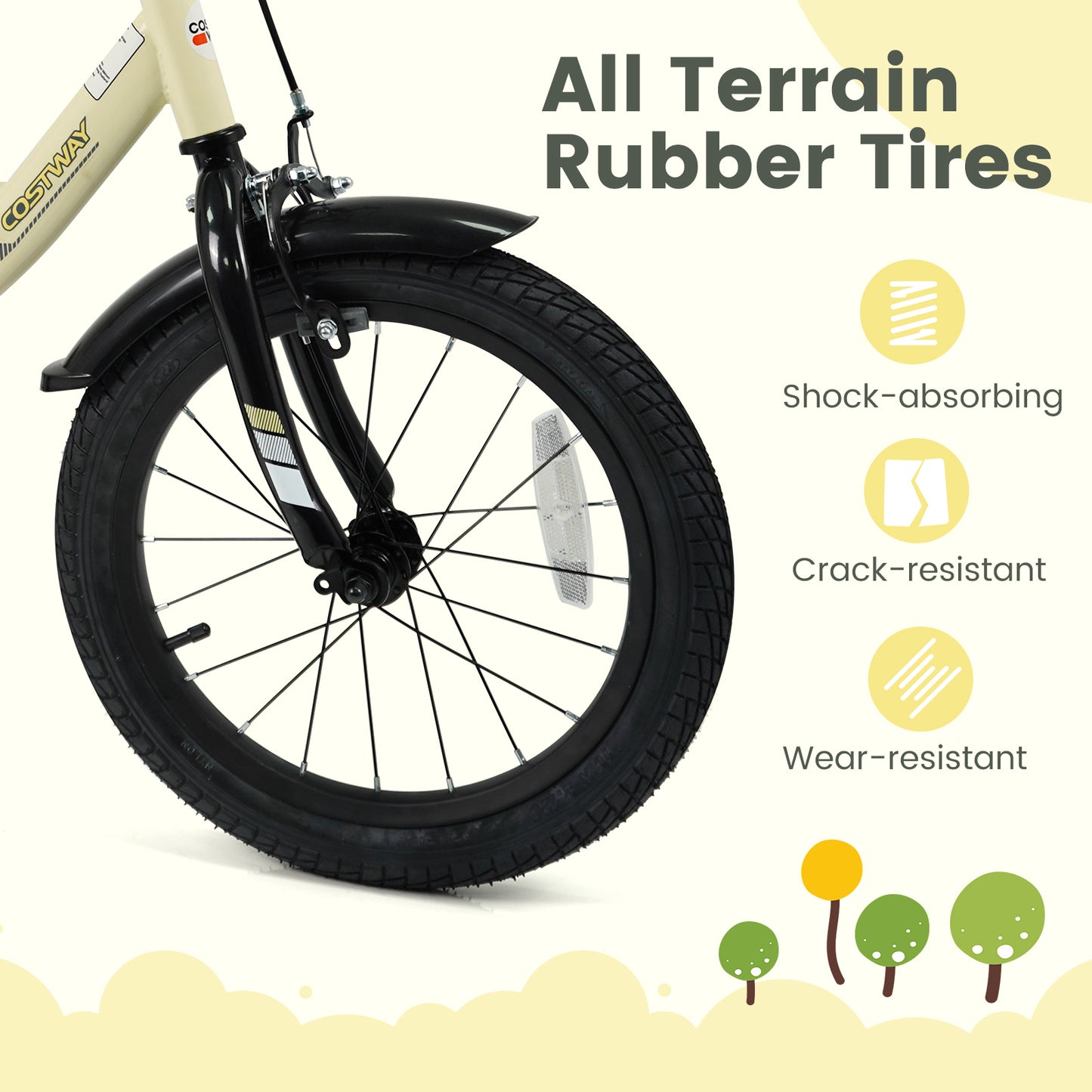 16 Inches Kids Bike Sport Bicycle with Removable Training Wheels