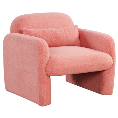 Modern Living Room Furniture Set (Bookcase + Coffee Table + End Table + Accent Chair)