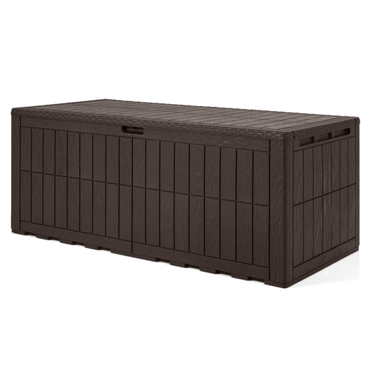 180 Gal Outdoor Deck Box All-Weather Lockable Storage Bin with Lid and Handles