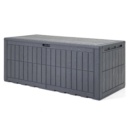 180 Gal Outdoor Deck Box All-Weather Lockable Storage Bin with Lid and Handles