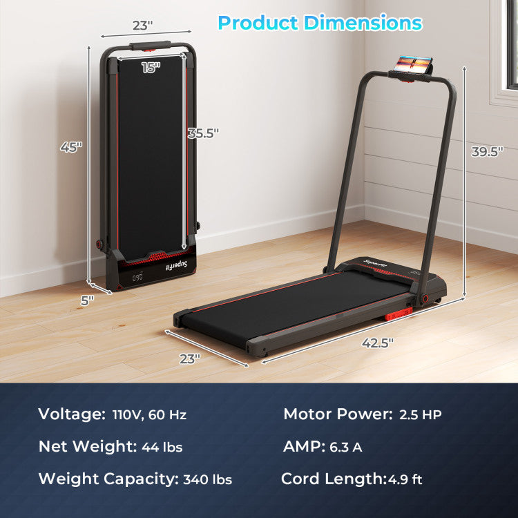 Home Fitness & Relaxation Set ‚Äì 3 in 1 Folding Treadmill and Modern Accent Chair