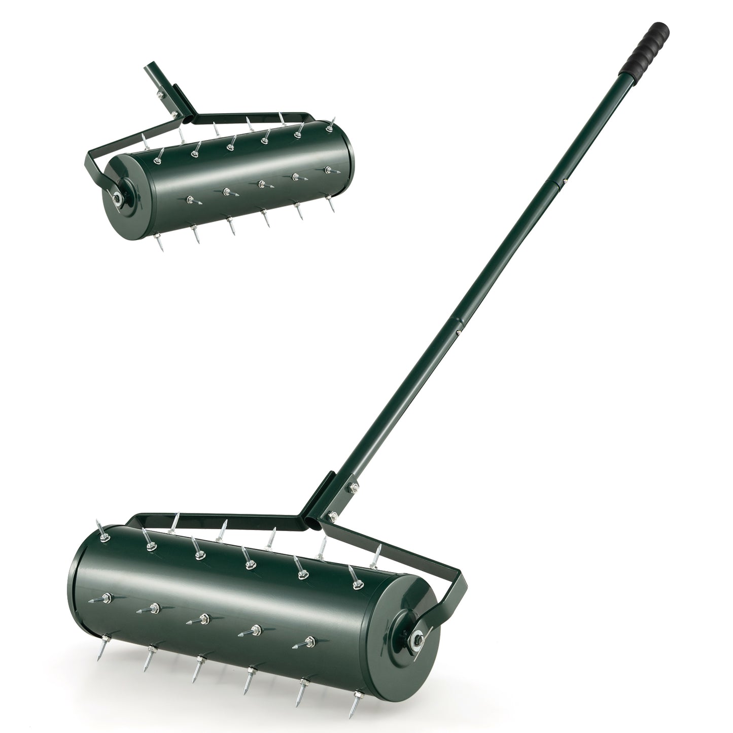 18/21 Inch Manual Lawn Aerator with Detachable Handle Filled with Sand or Stone-18 inches - 21 Inches