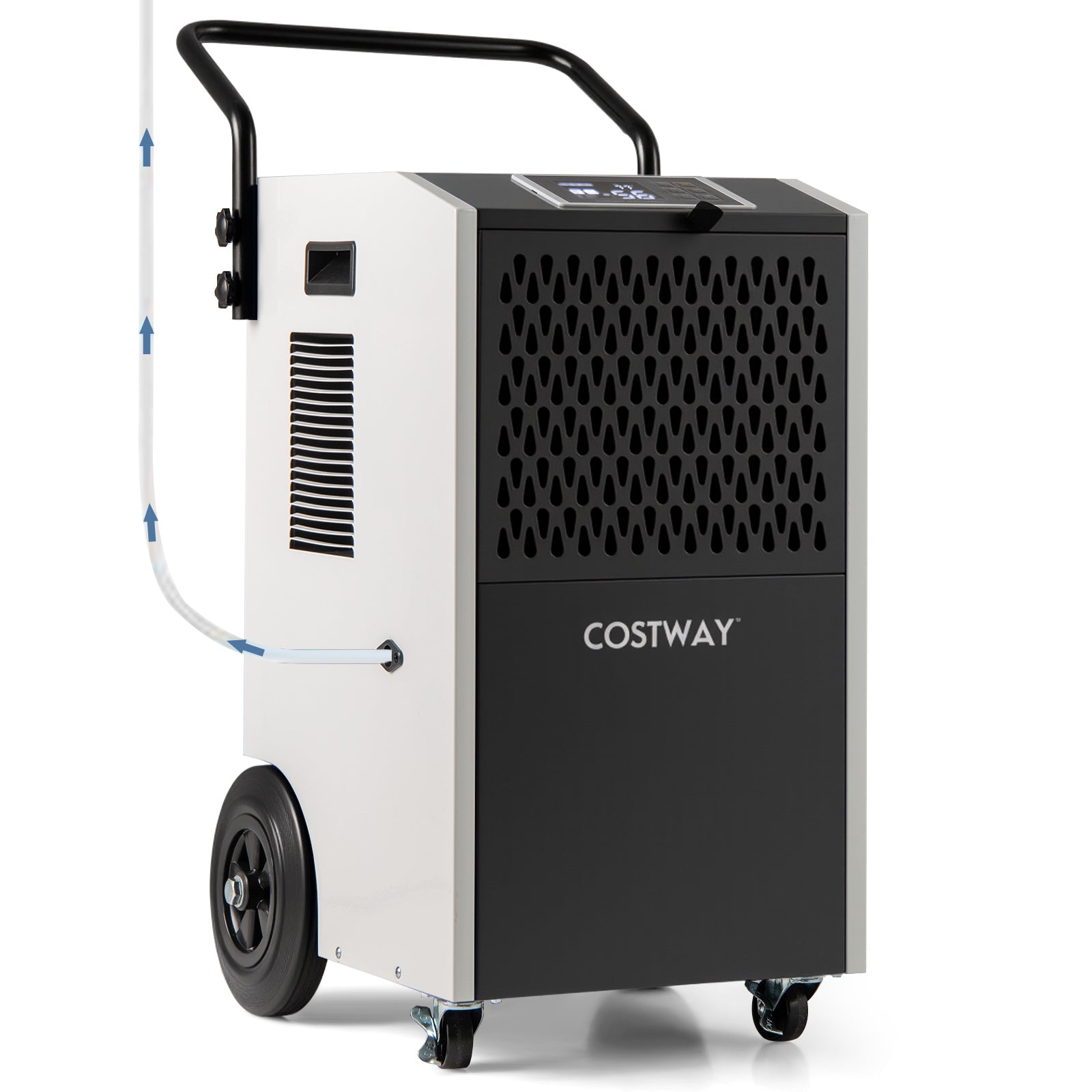 154 Pints Commercial Dehumidifier with Pump and Drain Hoses-White