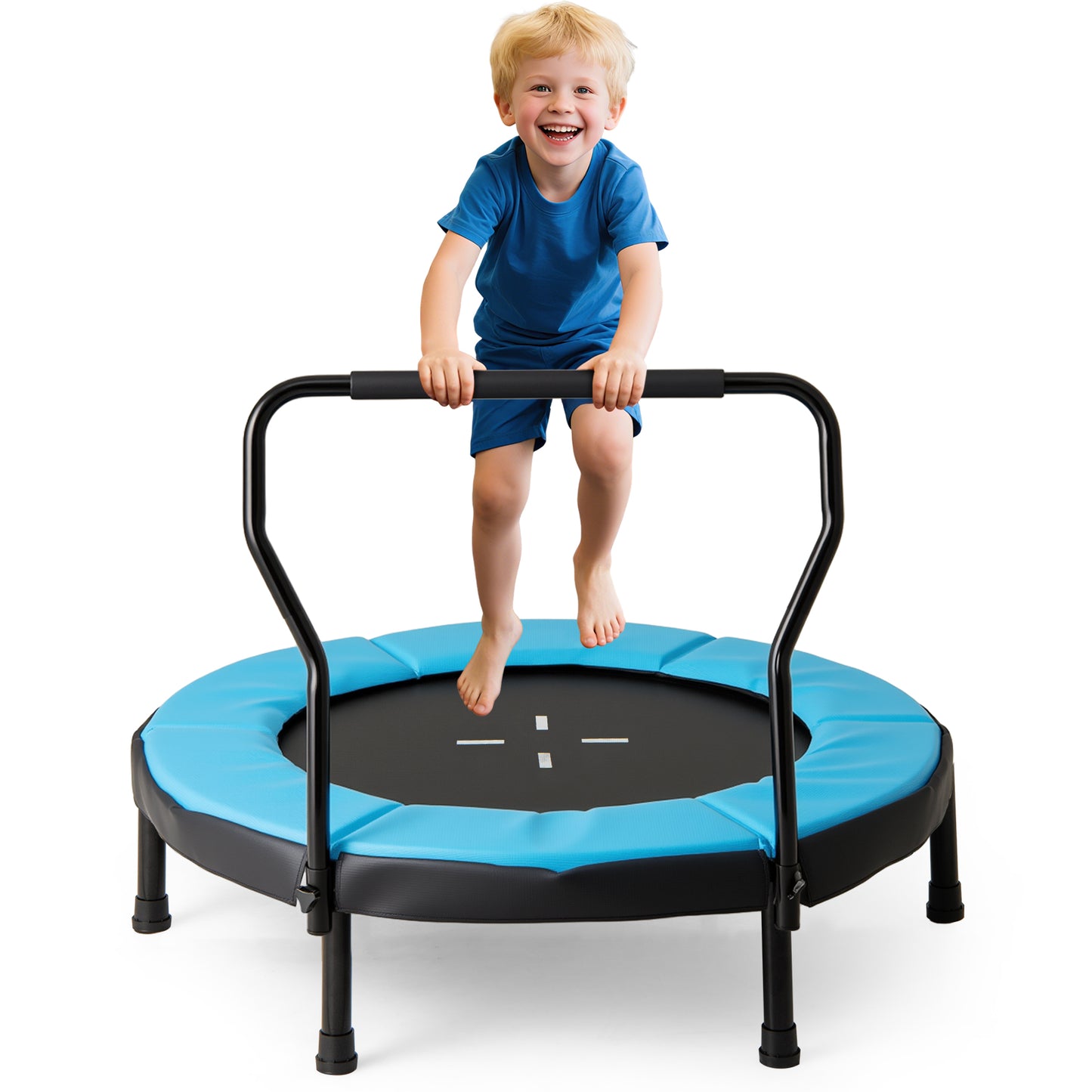 40 Inch Trampoline for Kids Indoor Outdoor Fitness Trampoline-Blue