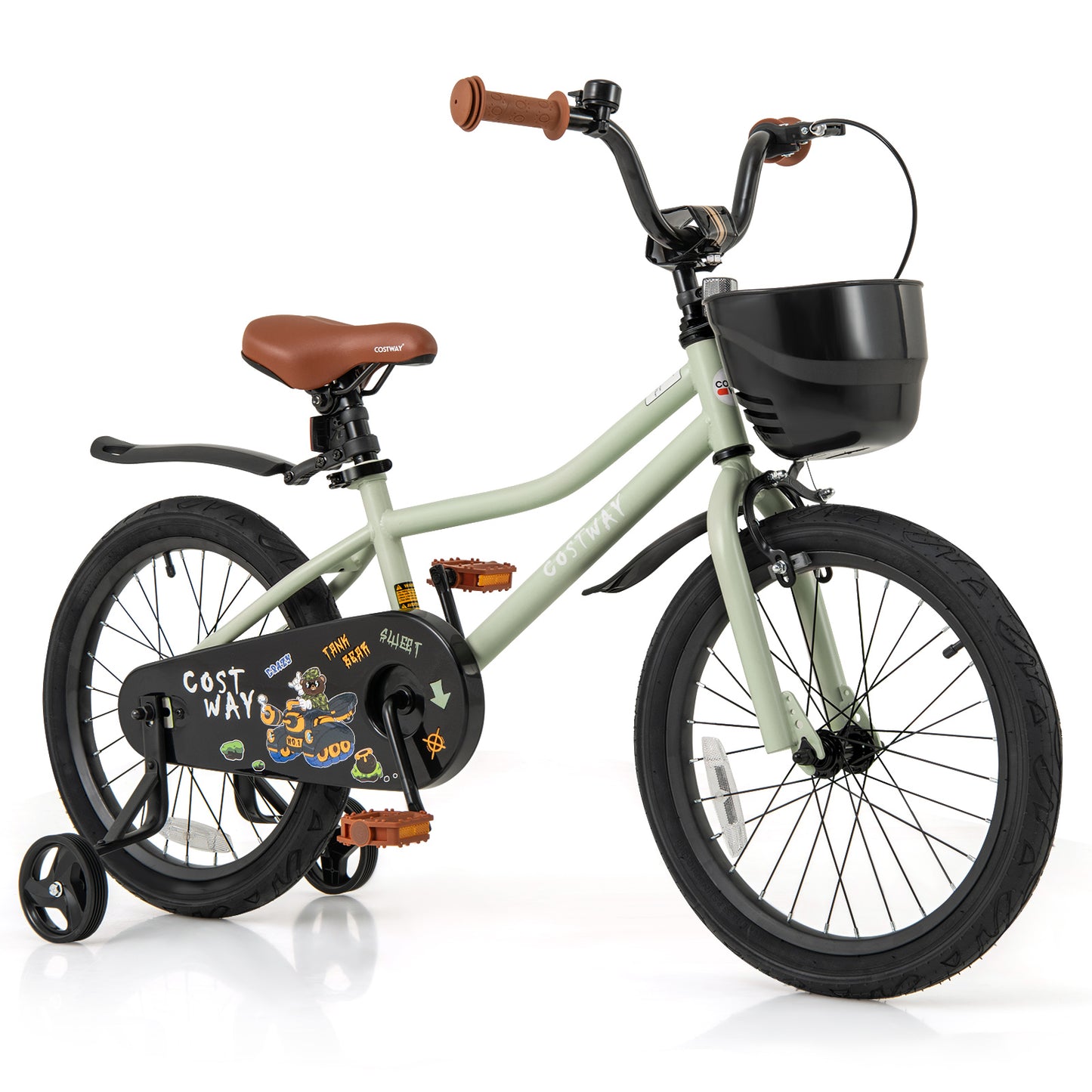 16-Inch Kids Bike Adjustable with Training Wheels for 4-7 Years Old - 8 Years Old