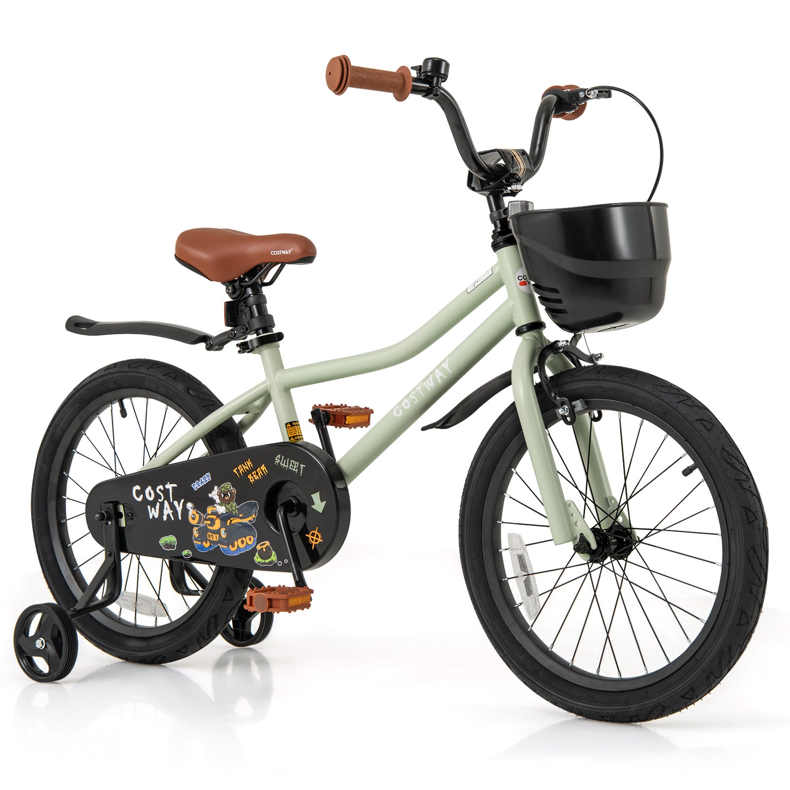 16-Inch Kids Bike Adjustable with Training Wheels for 4-7 Years Old - 8 Years Old
