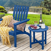 18 Inch Round Weather-Resistant Adirondack Side Table-Navy