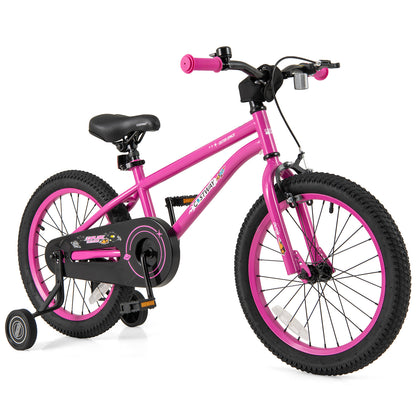 16-Inch Kids Bike for 4-7 Years Old Adjustable with Removable Training Wheels-16 inches - 8 Years Old Adjustable With Removable Training Wheels