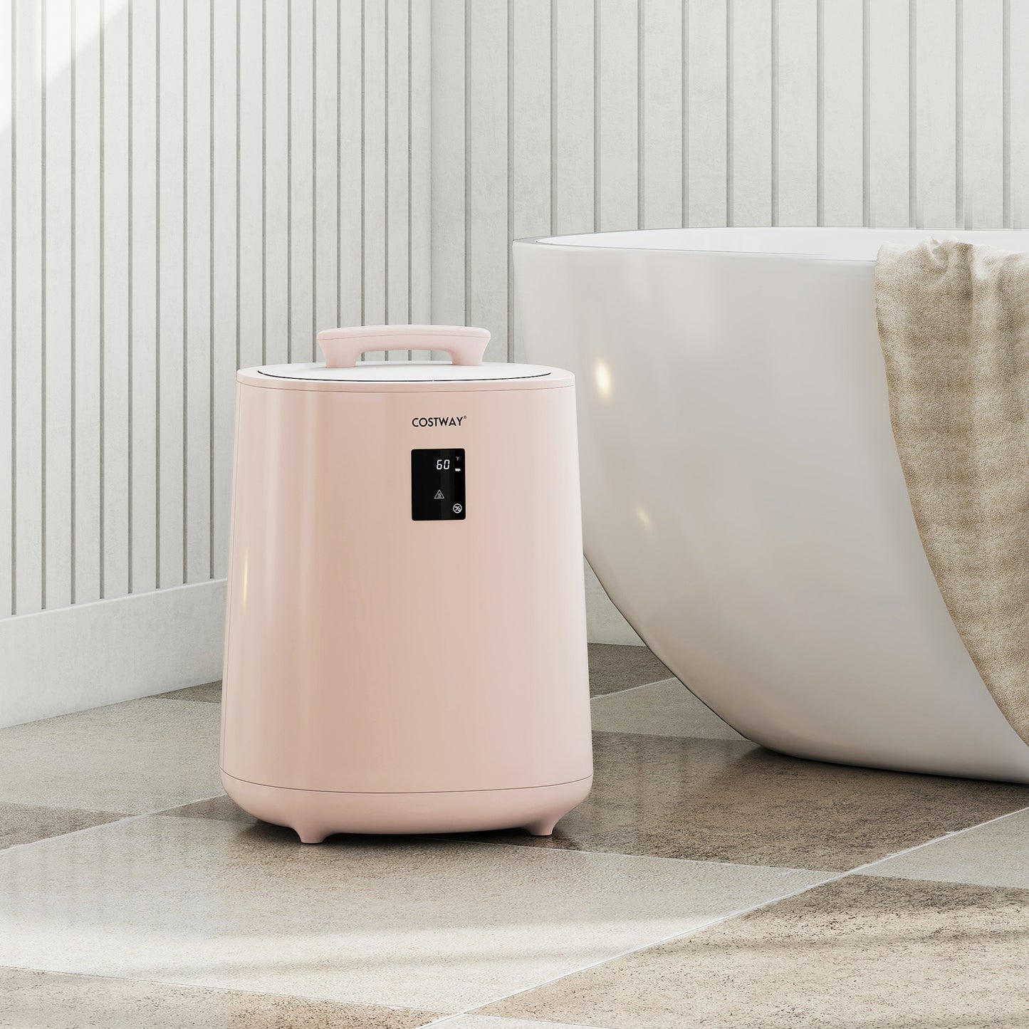 18L Large Towel Warmer with LED Display and Auto Shut off-Pink