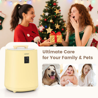 18L Large Towel Warmer with LED Display and Auto Shut off-Yellow