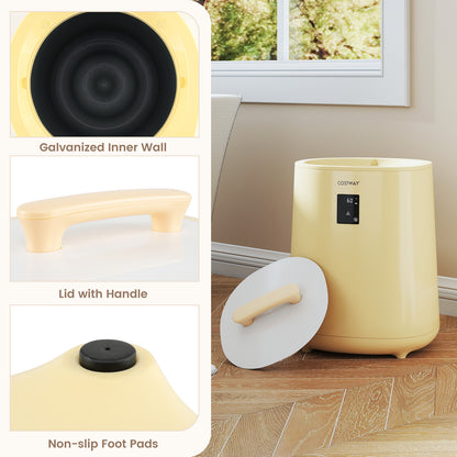 18L Large Towel Warmer with LED Display and Auto Shut off-Yellow