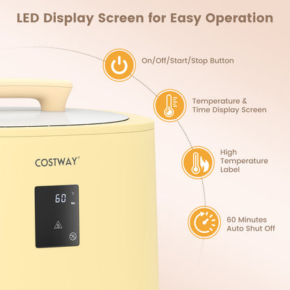 18L Large Towel Warmer with LED Display and Auto Shut off-Yellow