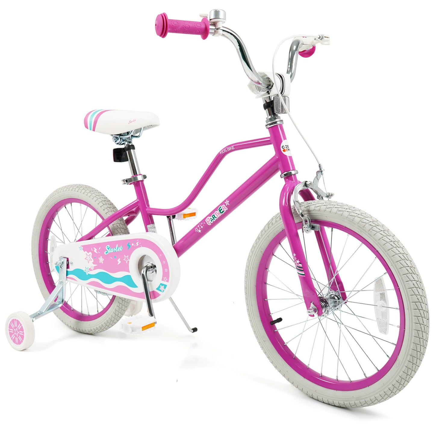 Kids Bike 12-18 Inch with Training Wheels - Pink