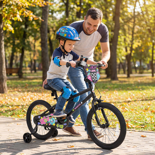 18-Inch Kids Bike with Training Wheels for Ages 4-8