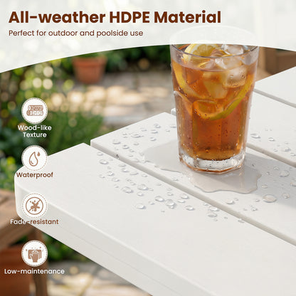 18" Adirondack Side Table with Slatted HDPE Surface