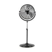 20 Inches High Velocity Pedestal Fan with 3 Speeds and Adjustable Height-Black