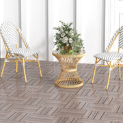 18 Pieces 12 x 12 Inch Interlocking Deck Tiles for 1.7„é° Total Splicing Area-Gray