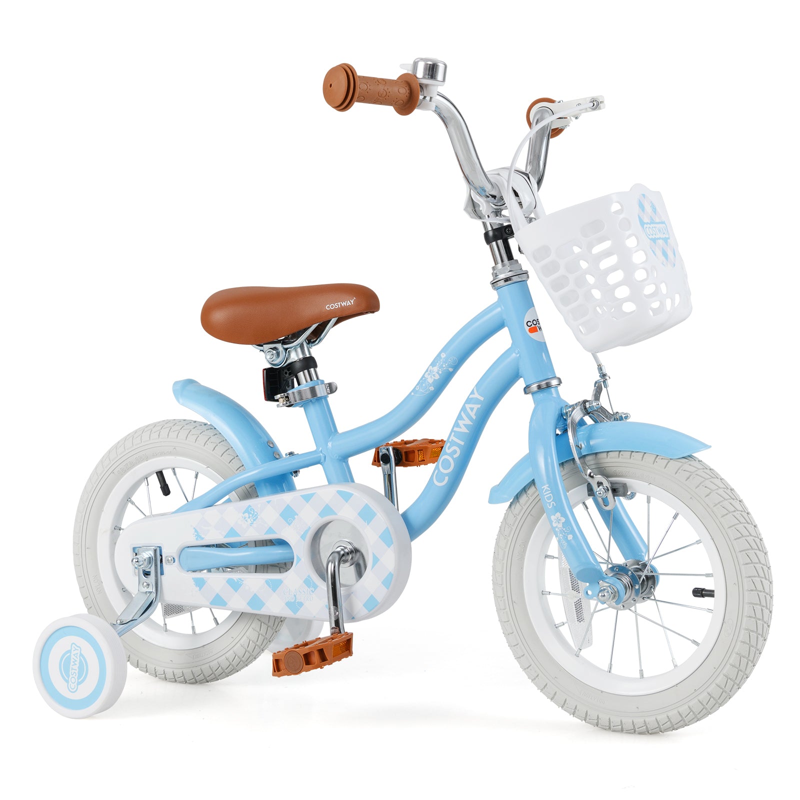 12 Inch Kids Bike with Adjustable Handlebar and Seat for 3-4 Year Old - 8 Year Old