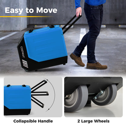 190 PPD Commercial Dehumidifier with Pump and 2 Wheels