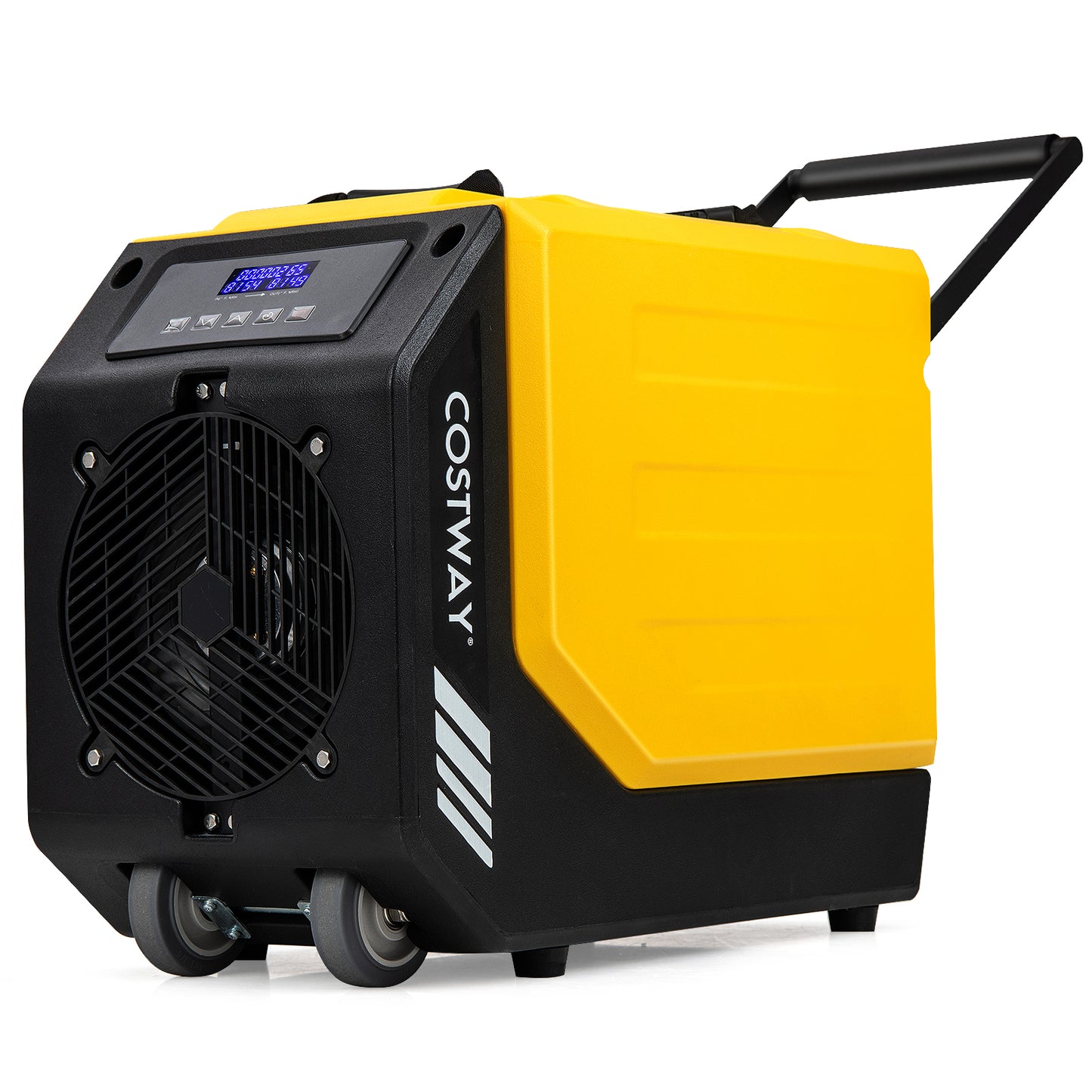 190 PPD Commercial Dehumidifier with Pump and 2 Wheels-Blue - Yellow